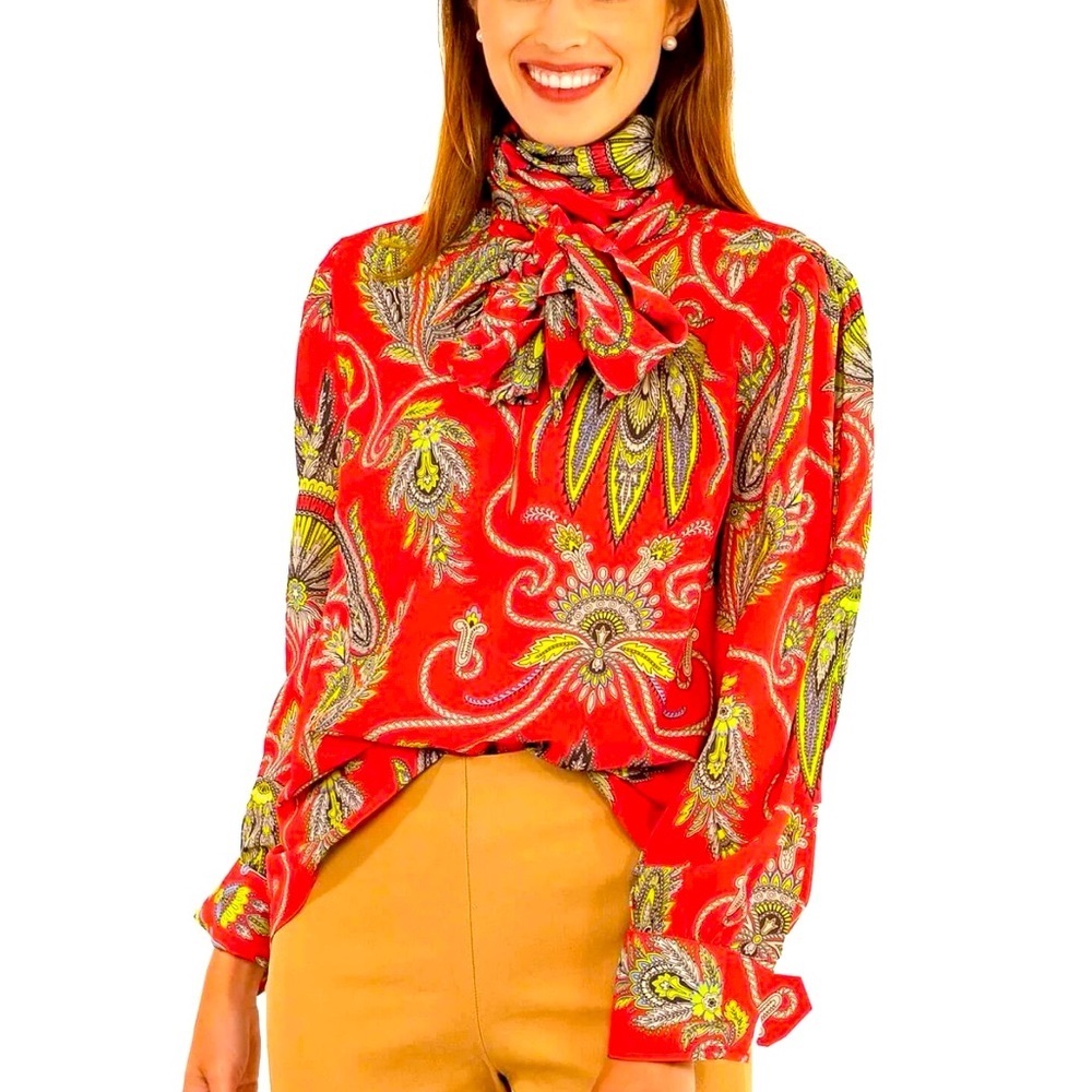 NWT Gretchen scott billow tie blouse